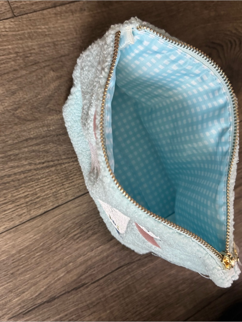 The Darling Effect Light Aqua Plush Bunny Bib for Kids - Picture 4 of 4